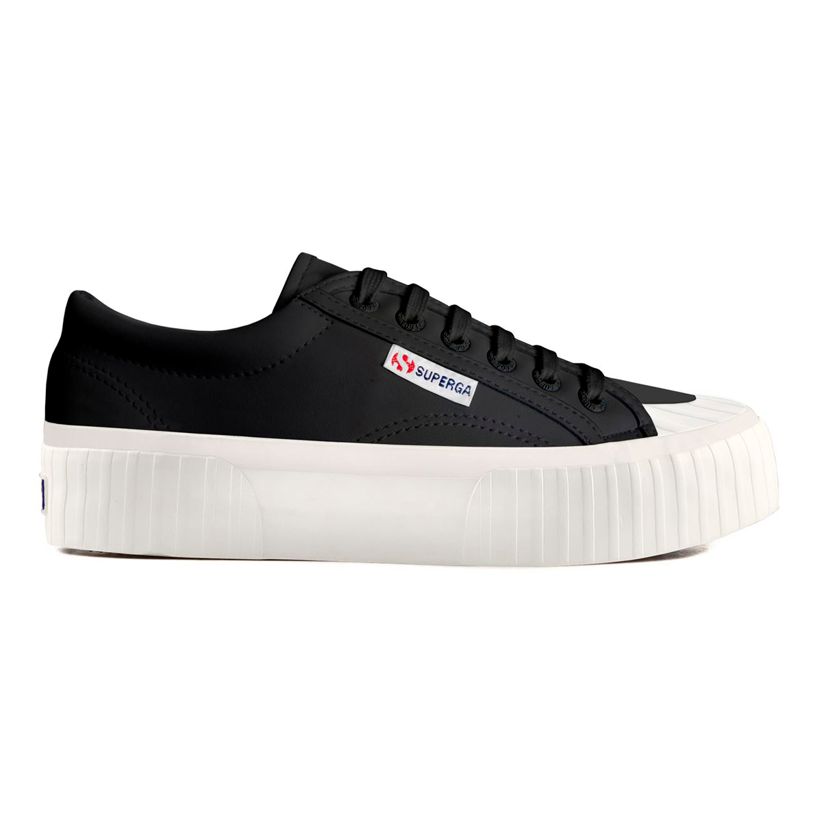 ZAPATILLAS MUJER SUPERGA URBANAS NEGRO S21222WAFS 2631 STRIP PLATFORM VEGAN BLACK - 1
