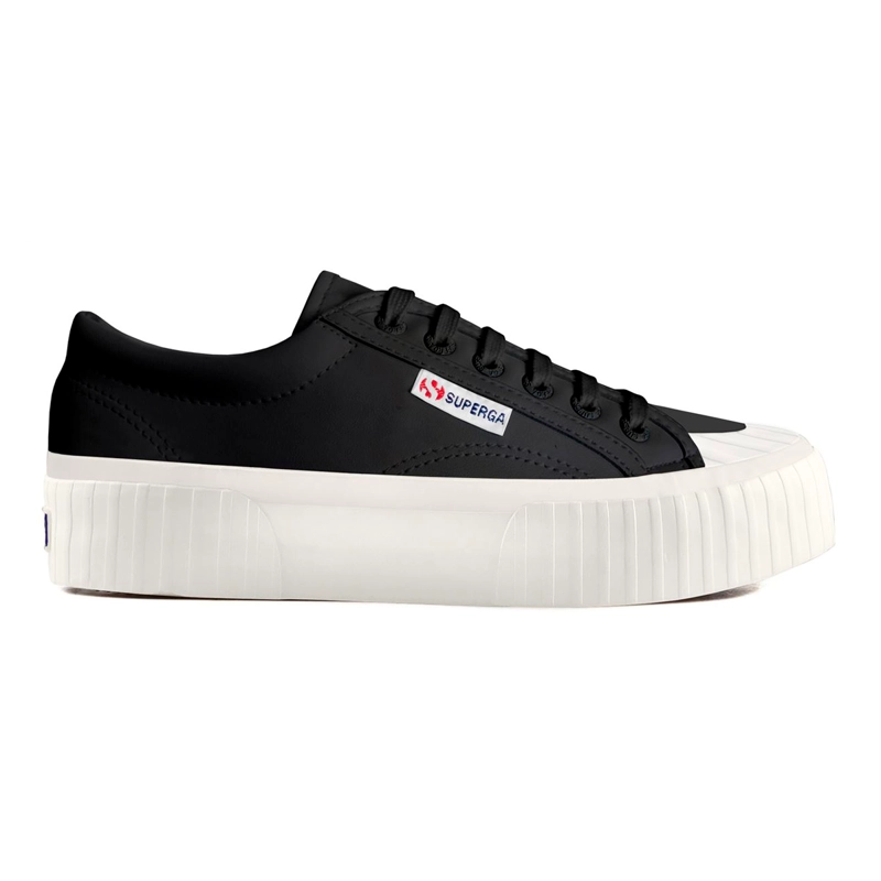 ZAPATILLAS MUJER SUPERGA URBANAS NEGRO S21222WAFS 2631 STRIP PLATFORM VEGAN BLACK - 1