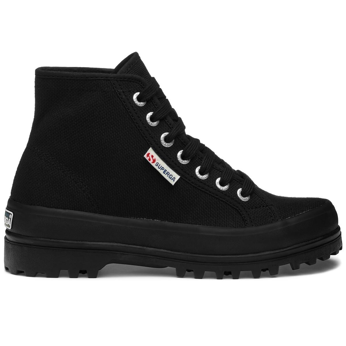 ZAPATILLAS MUJER SUPERGA CASUALES NEGRO 2341 ALPINA COTU FULL BLACK - 1