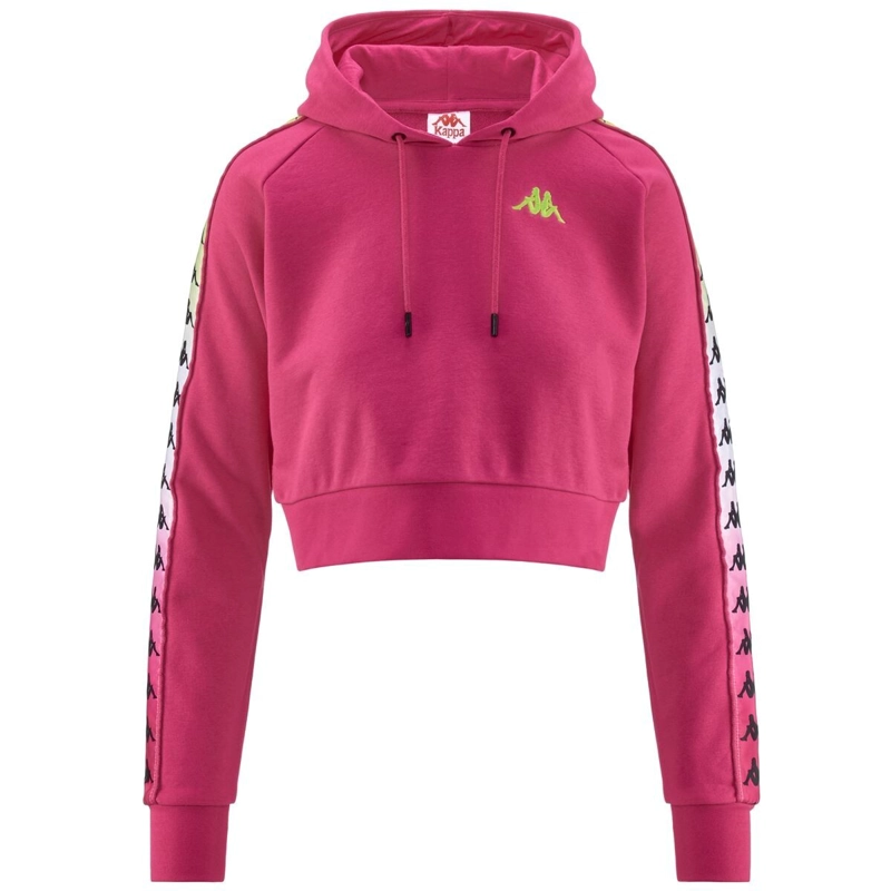 POLERON CROP WOMEN BANDA TAMAS DEGRADE FUXIA WHITE - 1