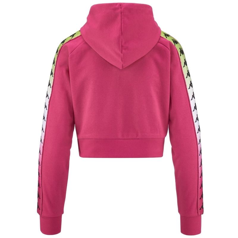 POLERON CROP WOMEN BANDA TAMAS DEGRADE FUXIA WHITE - 3