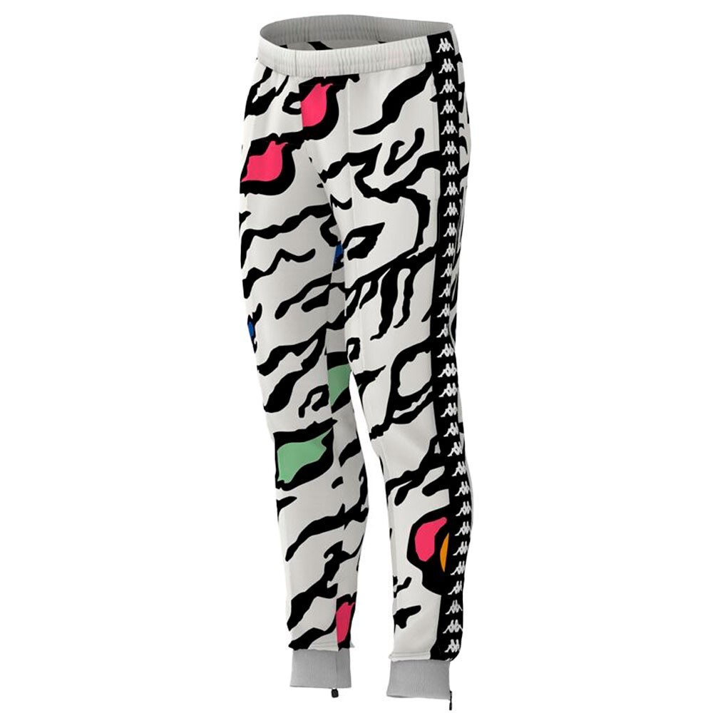 PANTALON HOMBRE KAPPA WHITE BLACK 222 BANDARASTORIA GRAPHIK - 1