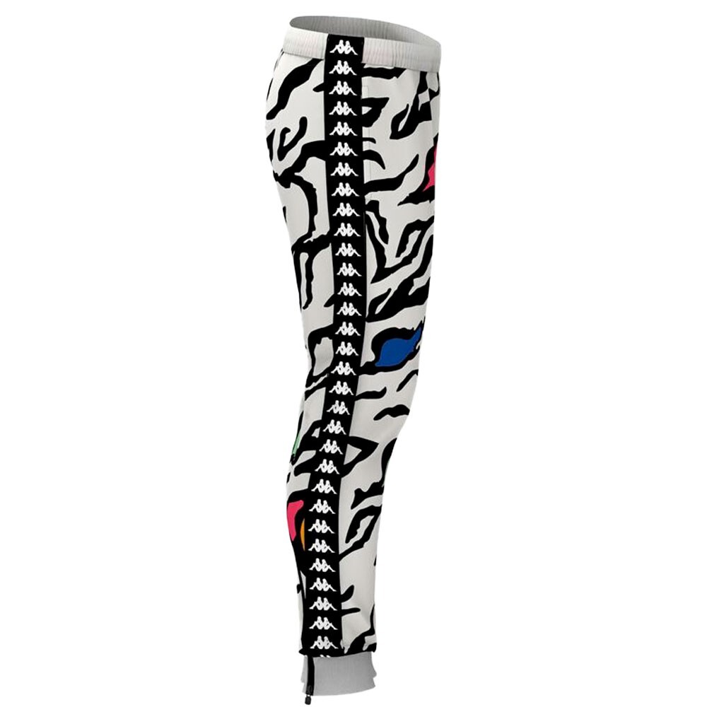 PANTALON HOMBRE KAPPA WHITE BLACK 222 BANDARASTORIA GRAPHIK - 3