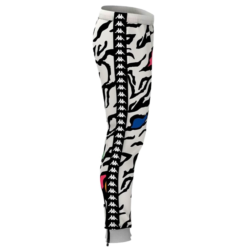 PANTALON HOMBRE KAPPA WHITE BLACK 222 BANDARASTORIA GRAPHIK - 3