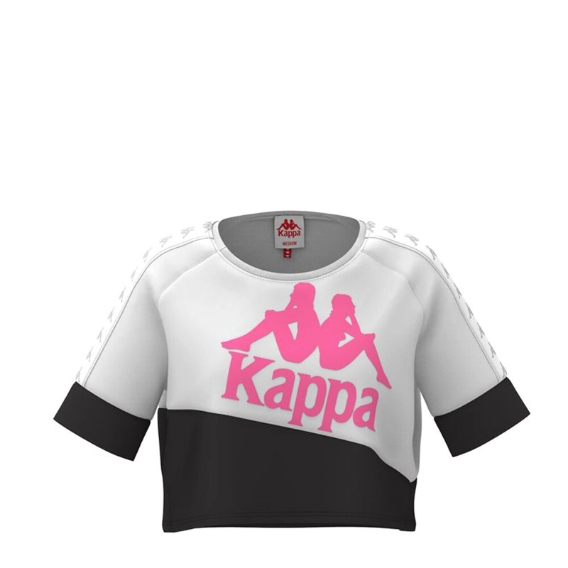 POLERA CROP 222 BANDA BALIMNOS WOMEN WHITE BLACK GREY - 1