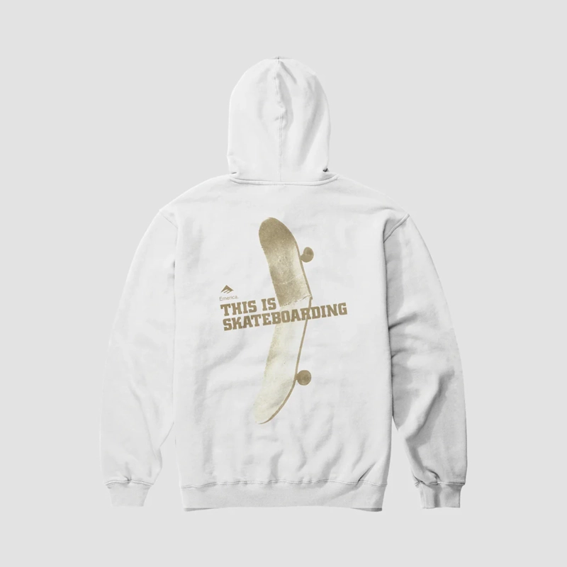 POLERON HOODIE 'THIS IS SKATEBOARDING' WHITE - 2