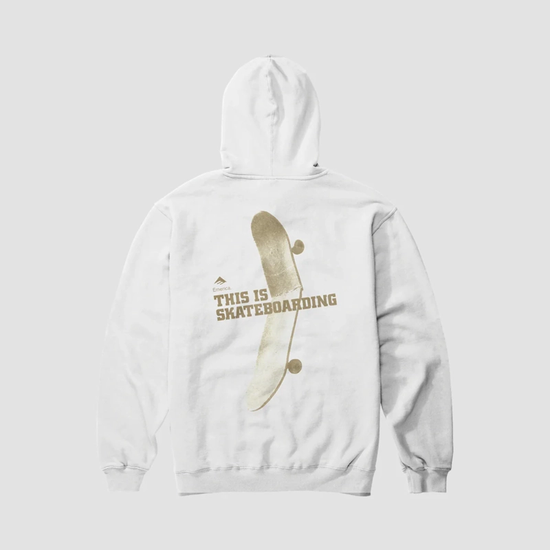 POLERON HOODIE 'THIS IS SKATEBOARDING' WHITE - 2