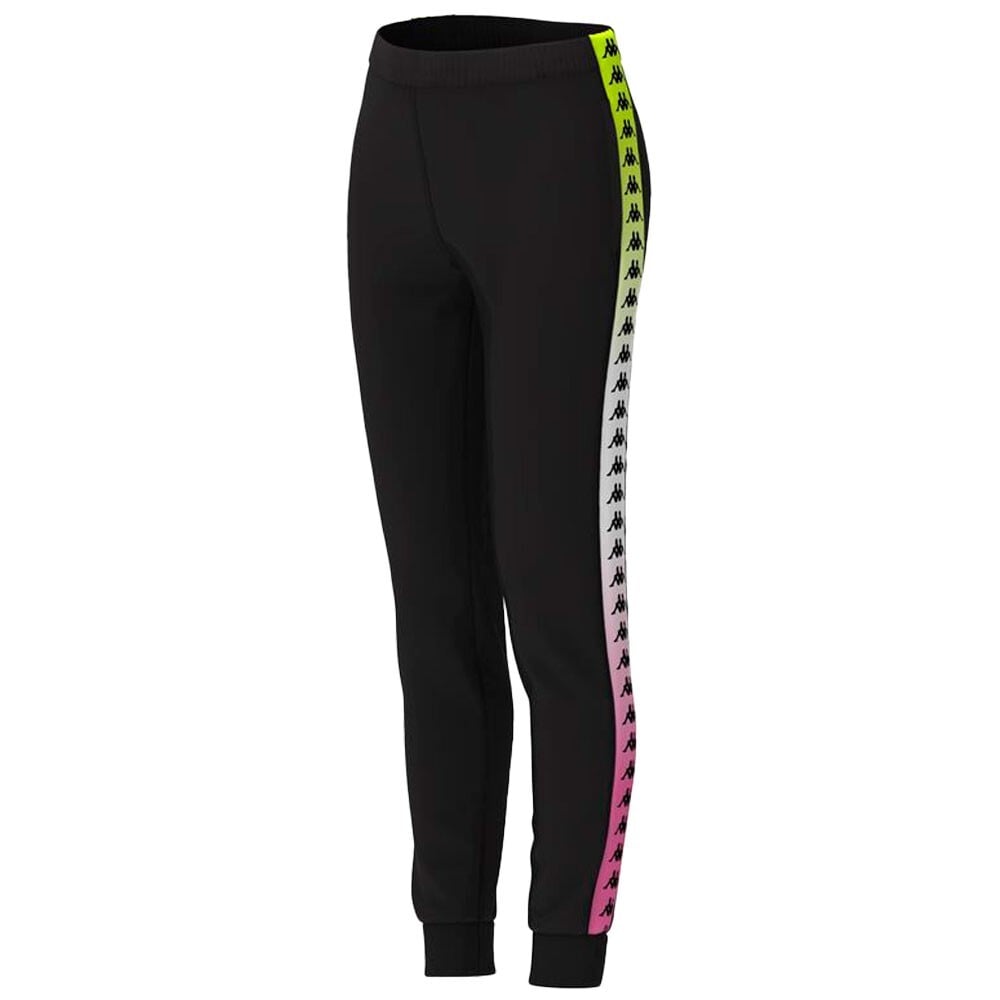 PANTALON MUJER KAPPA BLACK FUXIA LIME 222 BANDA WRASTORIA DEGRADE - 1