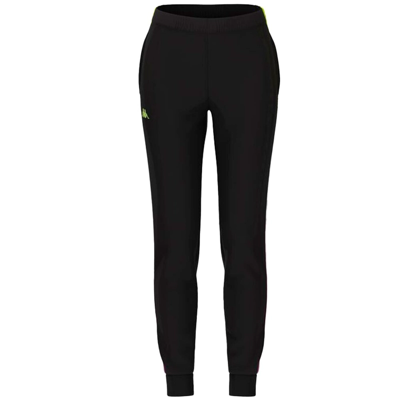 PANTALON MUJER KAPPA BLACK FUXIA LIME 222 BANDA WRASTORIA DEGRADE - 2
