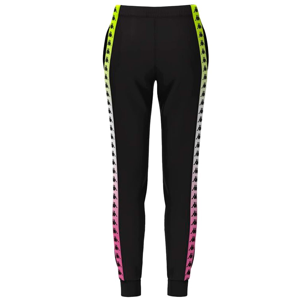 PANTALON MUJER KAPPA BLACK FUXIA LIME 222 BANDA WRASTORIA DEGRADE - 3
