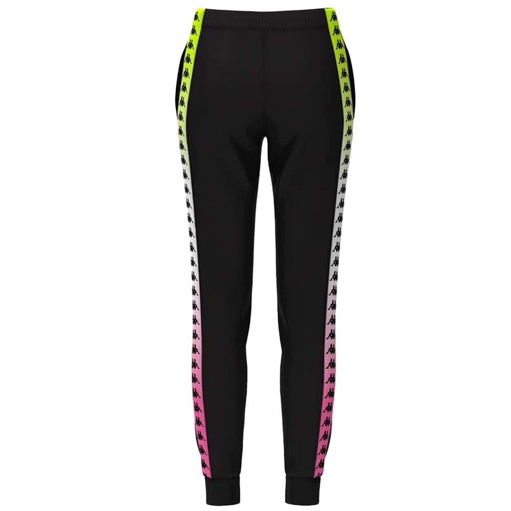 PANTALON MUJER KAPPA BLACK FUXIA LIME 222 BANDA WRASTORIA DEGRADE - 3