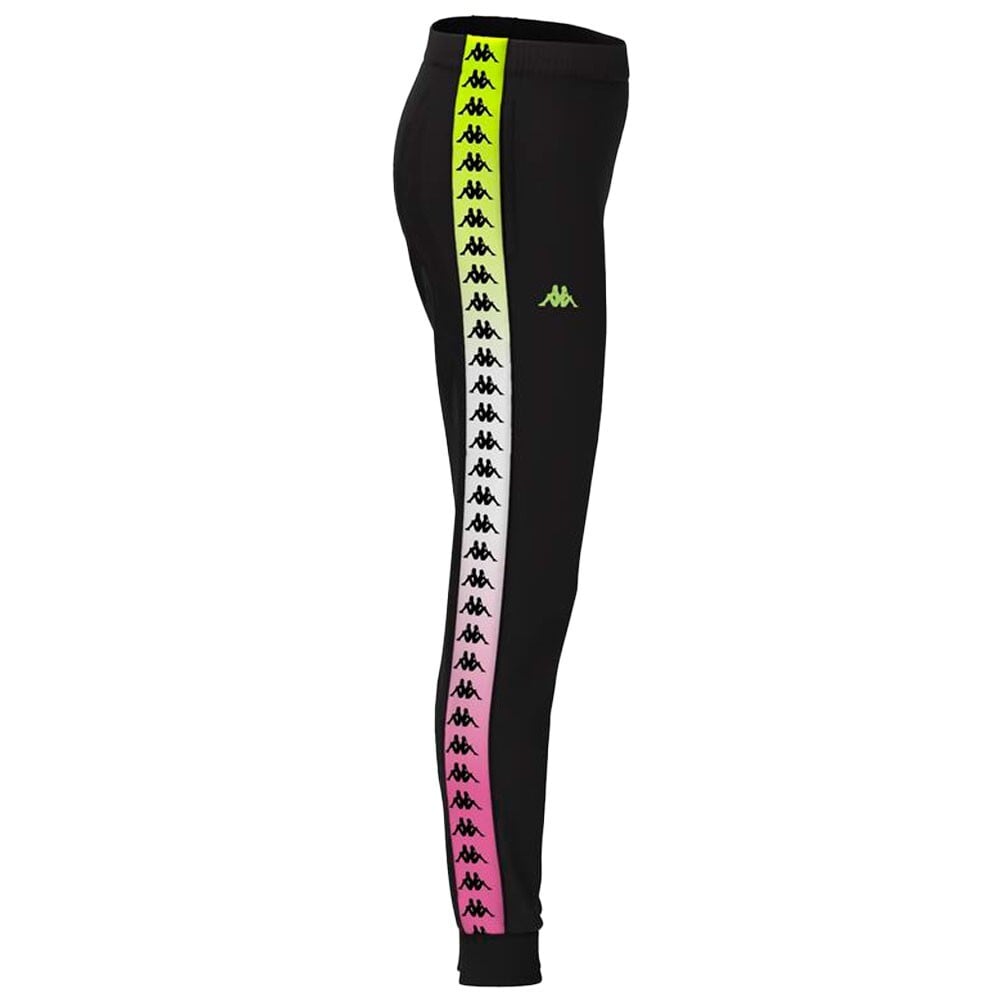 PANTALON MUJER KAPPA BLACK FUXIA LIME 222 BANDA WRASTORIA DEGRADE - 4