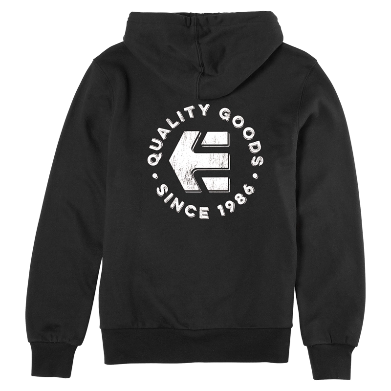 POLERON MEN ZIPPER SINCE 1986 HOODIE BLACK WHITE - 2