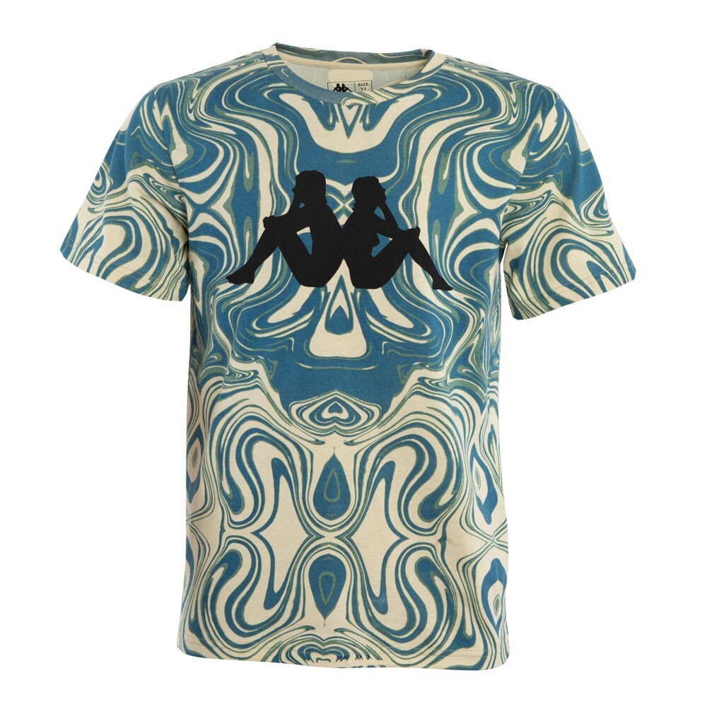 POLERA NIÑO KAPPA KIDS LIQUID BLUE OMINI BLACK - 1