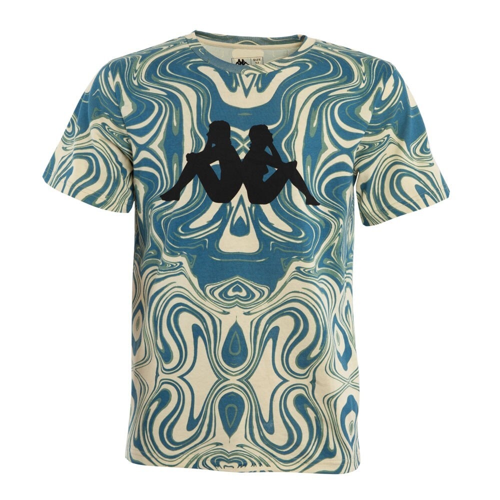 POLERA NIÑO KAPPA KIDS LIQUID BLUE OMINI BLACK - 1