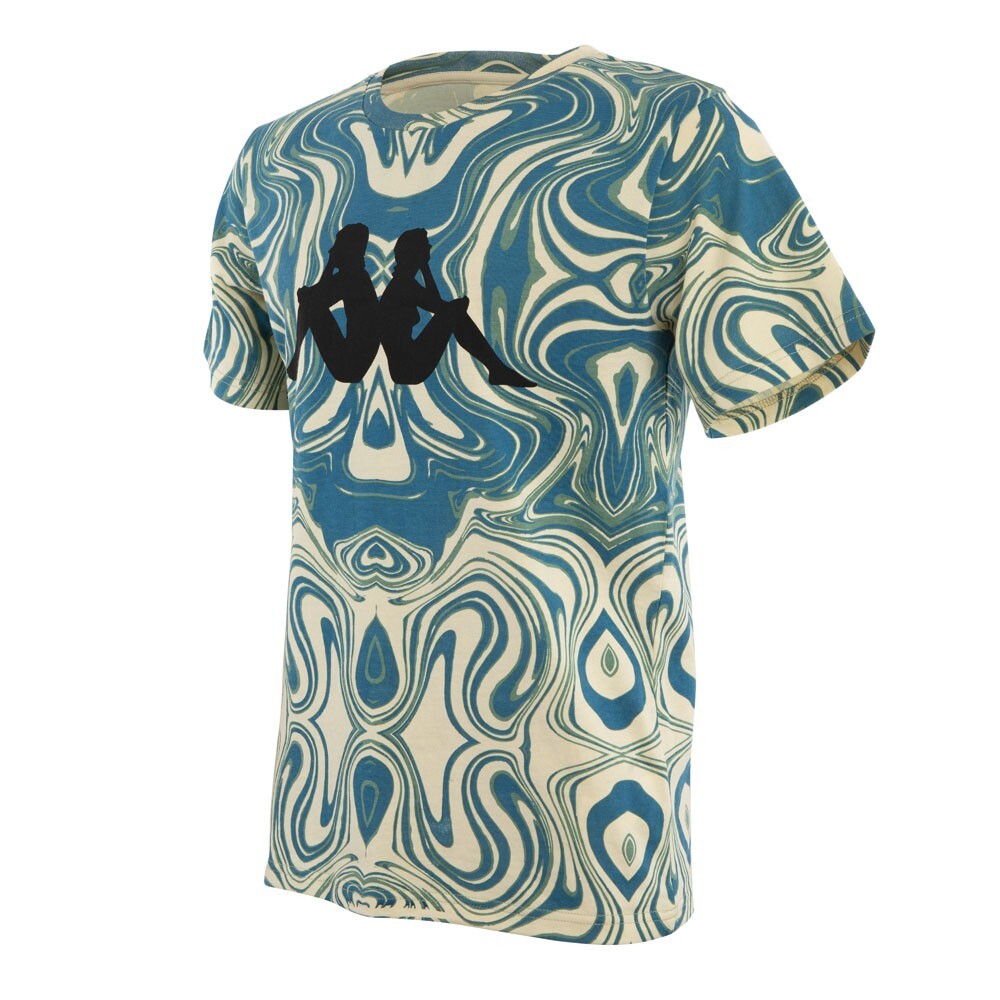 POLERA NIÑO KAPPA KIDS LIQUID BLUE OMINI BLACK - 2