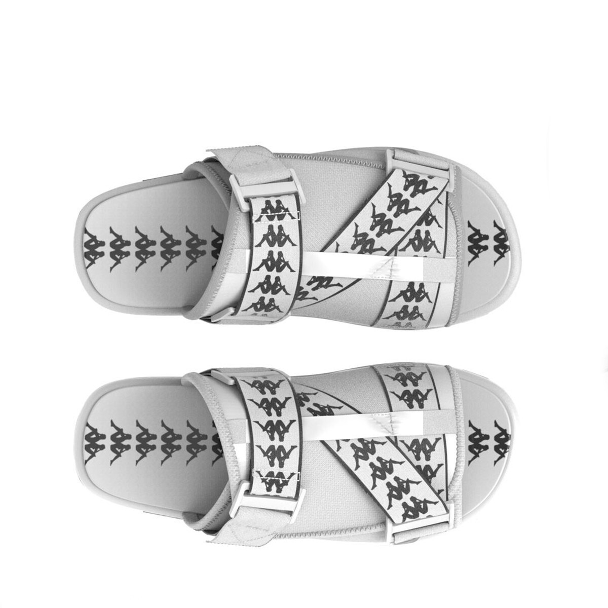 SANDALIAS UNISEX KAPPA 222 BANDA MITEL 1 WHITE BLACK - 2