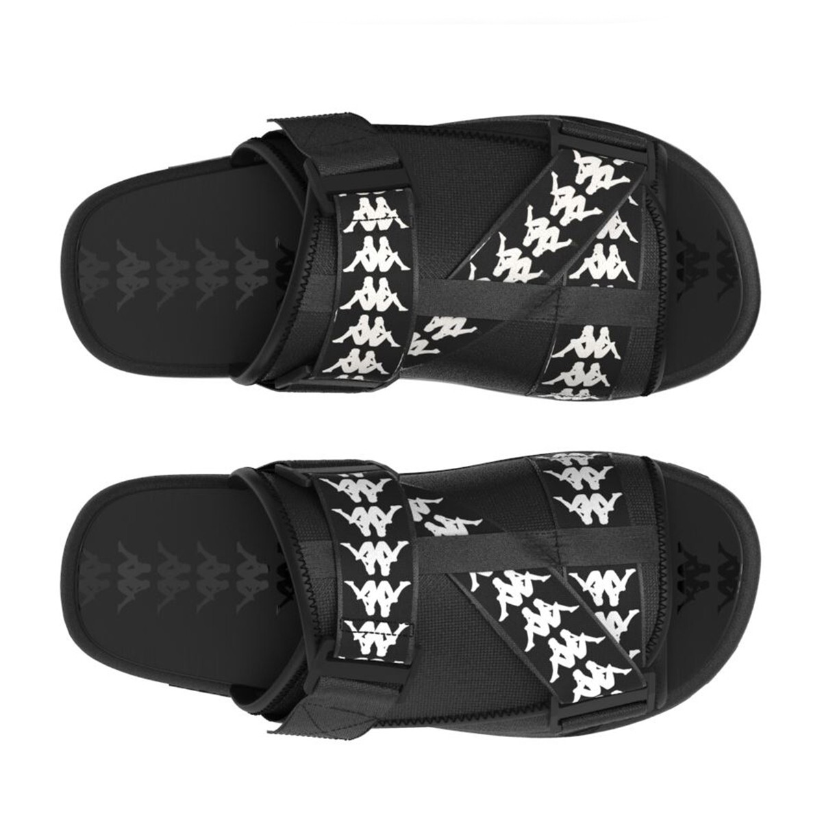 SANDALIAS UNISEX KAPPA 222 BANDA MITEL 1 BLACK WHITE BLACK - 2