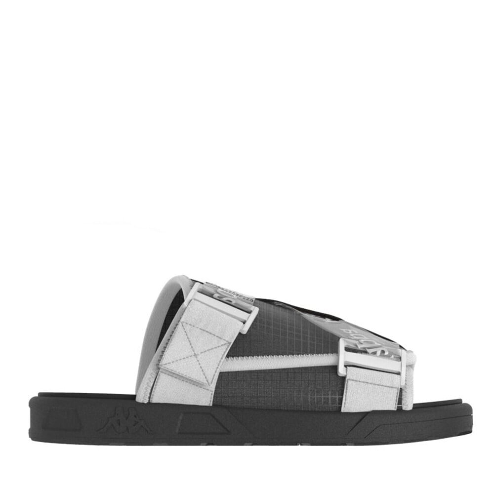 SANDALIAS UNISEX KAPPA AUTHENTIC MITEL BLACK WHITE - 1