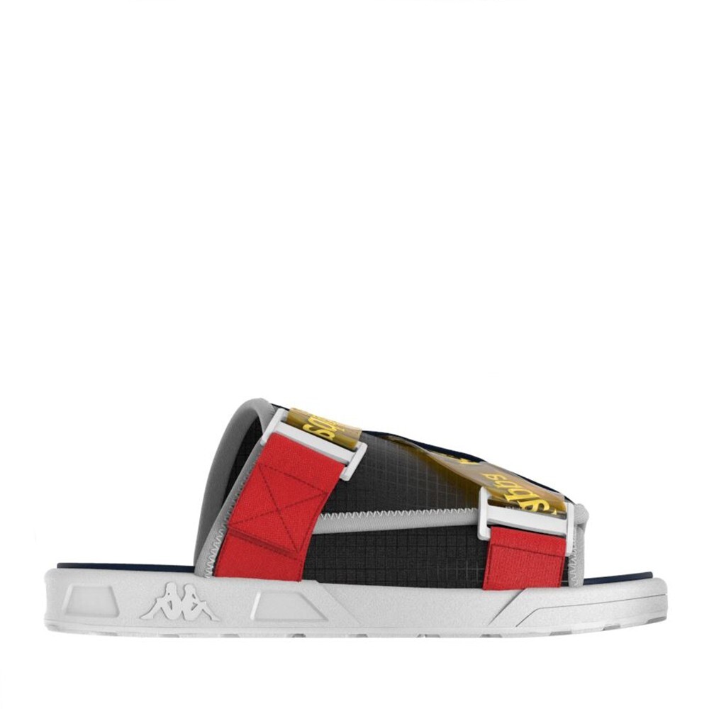 SANDALIAS UNISEX KAPPA AUTHENTIC MITEL BLACK YELLOW RED - 1