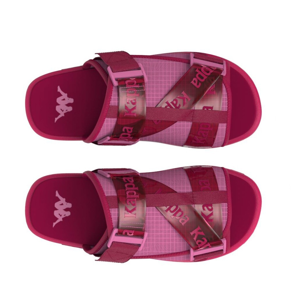 SANDALIAS UNISEX KAPPA AUTHENTIC MITEL PINK RED RUBBER - 2