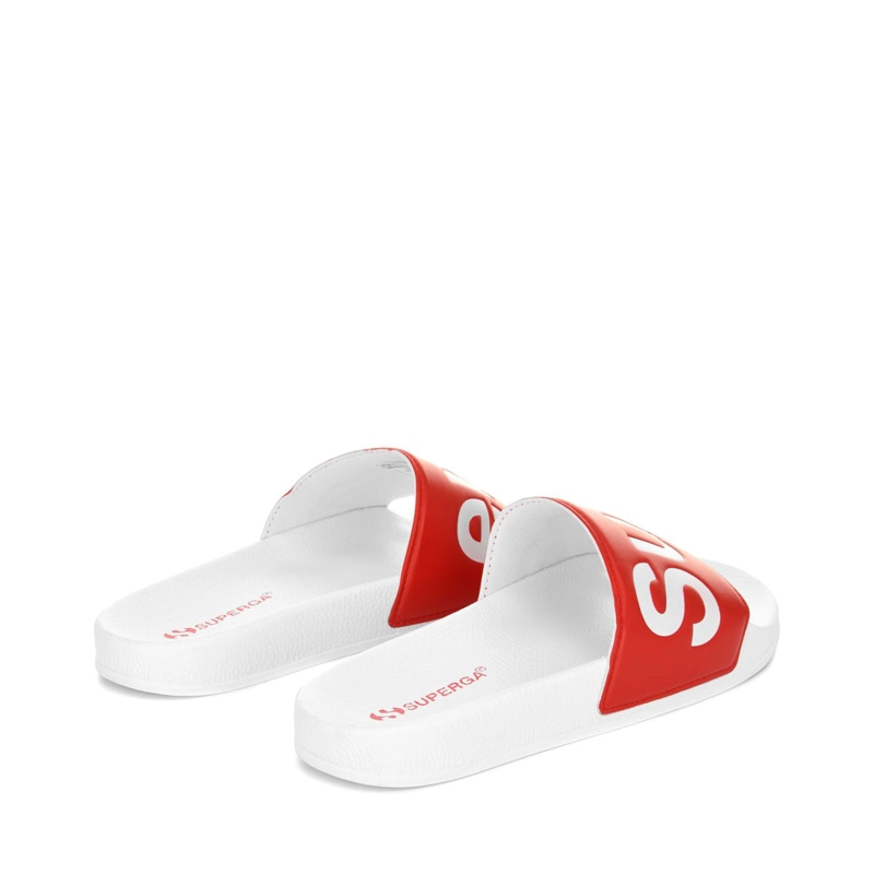 SANDALIAS MUJER SUPERGA 1908 SLIDES POLYSOFT WHITE RED - 3