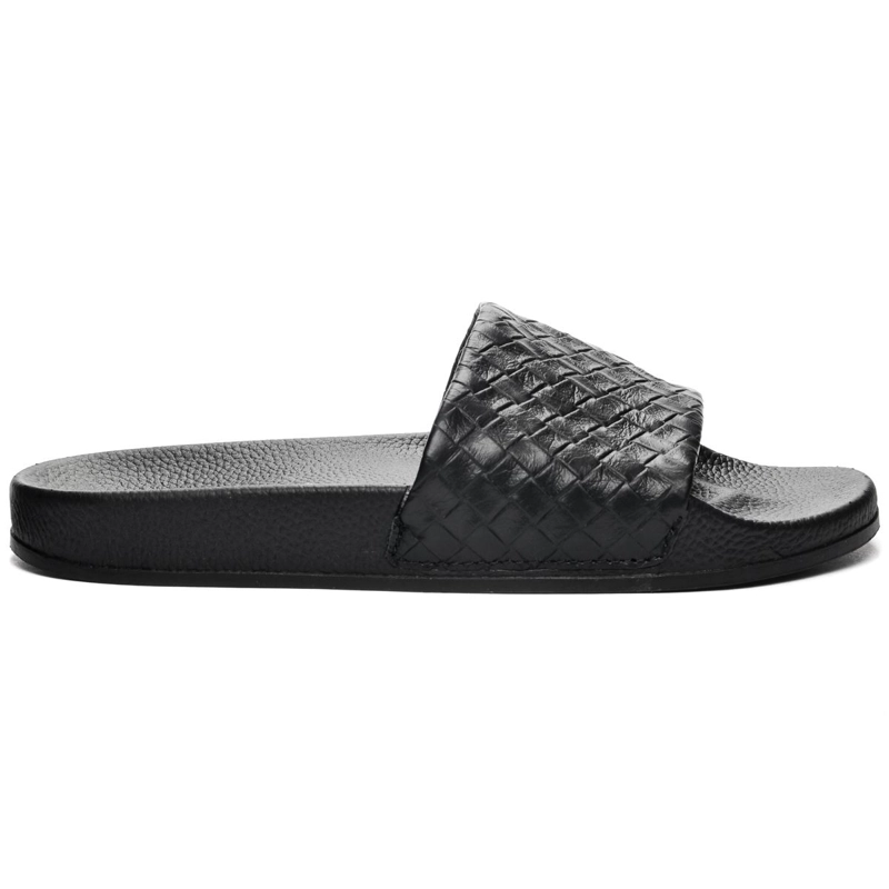 SANDALIAS MUJER SUPERGA 1908 SLIDES WOVEN LEATHER BLACK S8115JW005 - 1