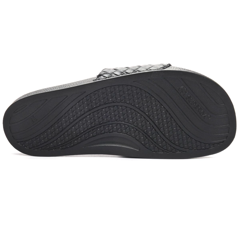 SANDALIAS MUJER SUPERGA 1908 SLIDES WOVEN LEATHER BLACK S8115JW005 - 3