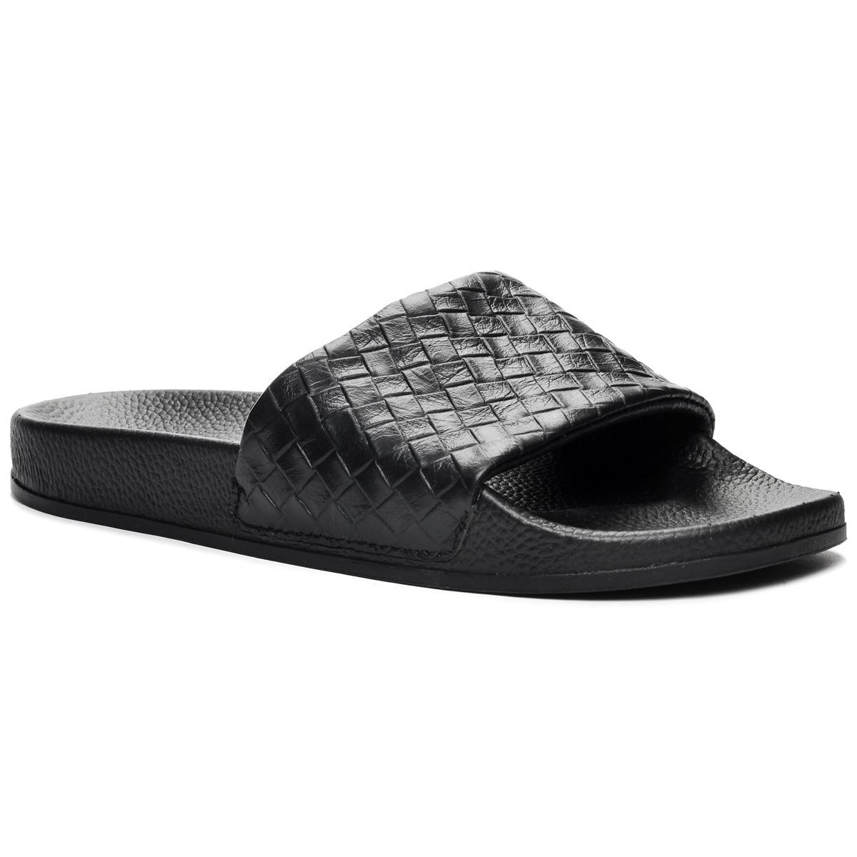 SANDALIAS MUJER SUPERGA 1908 SLIDES WOVEN LEATHER BLACK S8115JW005 - 4