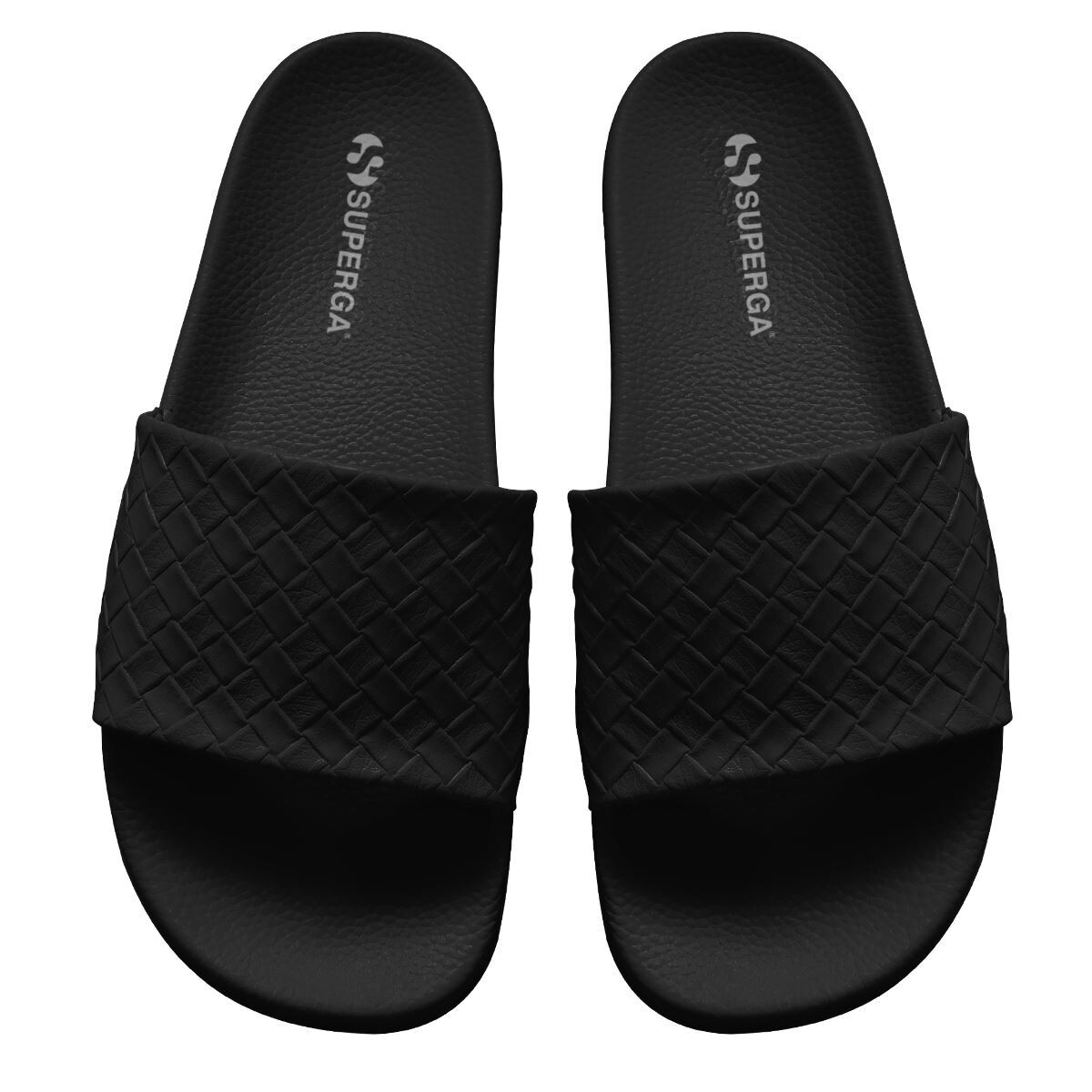 SANDALIAS MUJER SUPERGA 1908 SLIDES WOVEN LEATHER BLACK S8115JW005 - 5