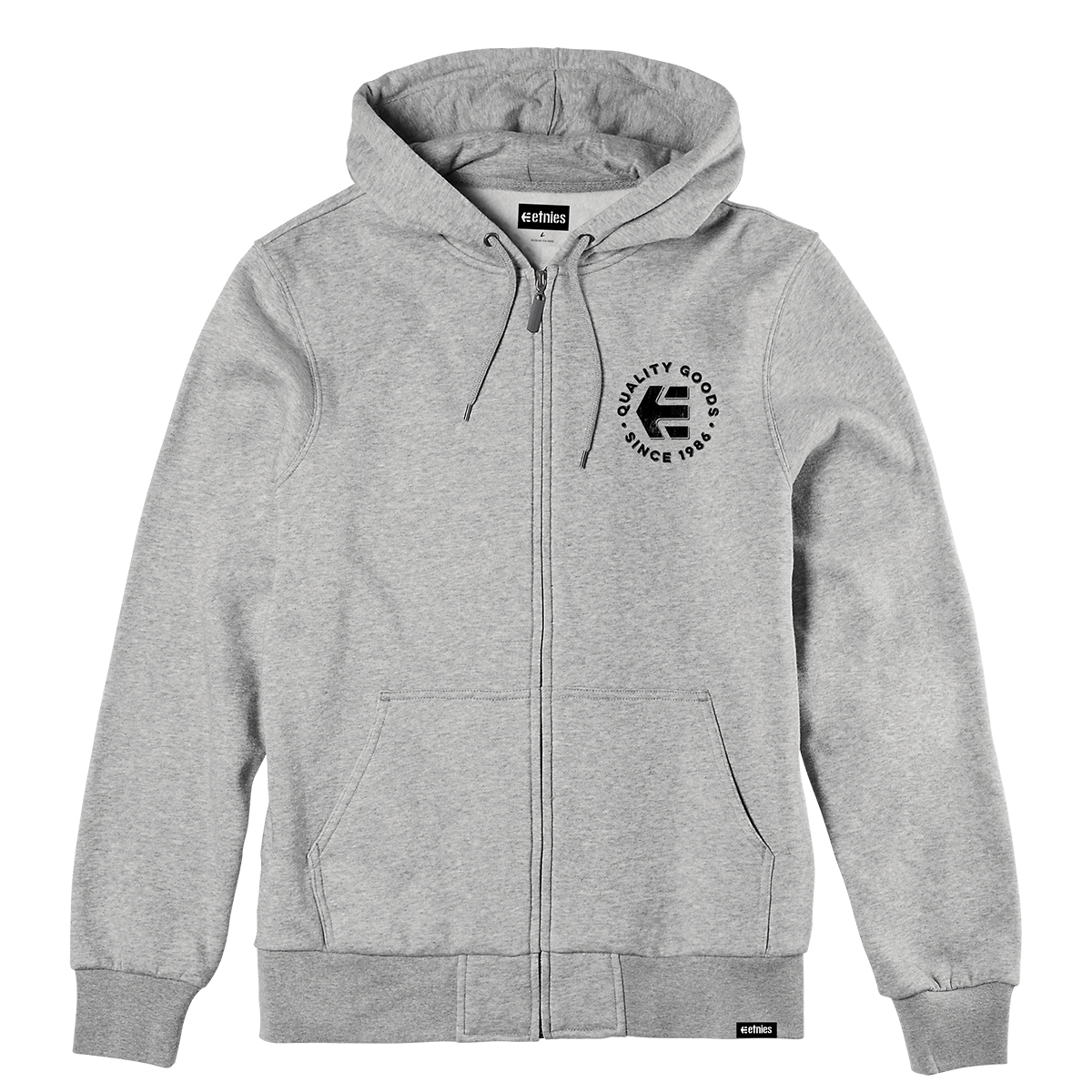 POLERON MEN ZIPPER SINCE 1986 HOODIE GREY HEATHER - 1