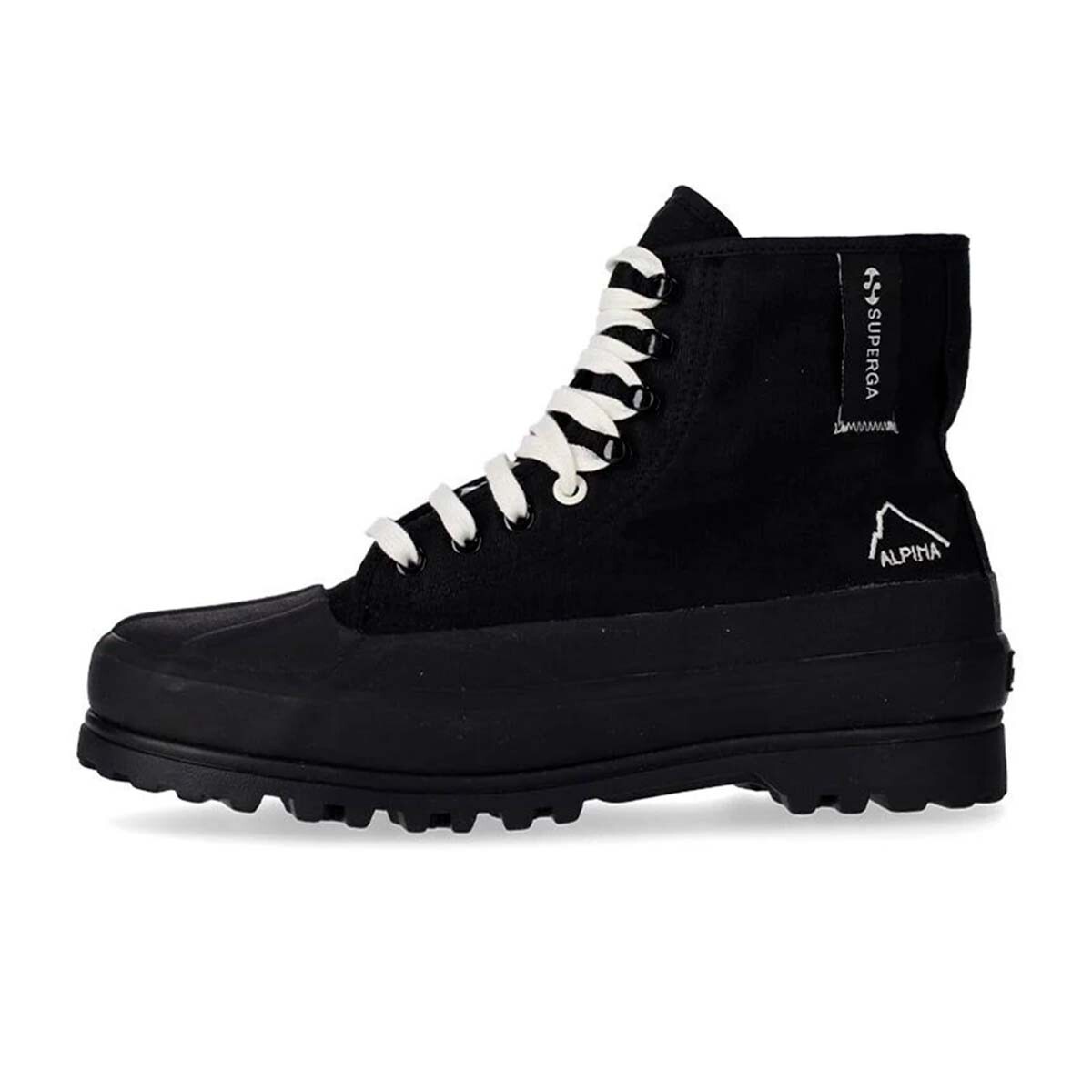 ZAPATILLAS MUJER SUPERGA URBANAS NEGRO S2114CWA6M 2481 ALPINA RIPSTOP BLACK WHITE - 2