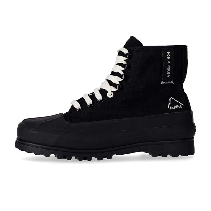 ZAPATILLAS MUJER SUPERGA URBANAS NEGRO S2114CWA6M 2481 ALPINA RIPSTOP BLACK WHITE - 2
