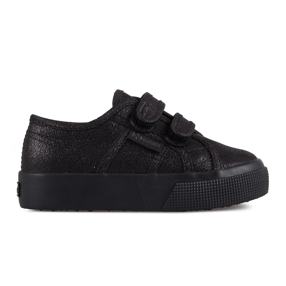 ZAPATILLAS NIÑA SUPERGA NEGRO S7118SW912 2730 KIDS STRAPS LAME TOTAL SHINE - 1