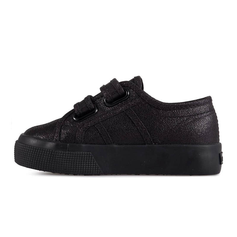 ZAPATILLAS NIÑA SUPERGA NEGRO S7118SW912 2730 KIDS STRAPS LAME TOTAL SHINE - 2