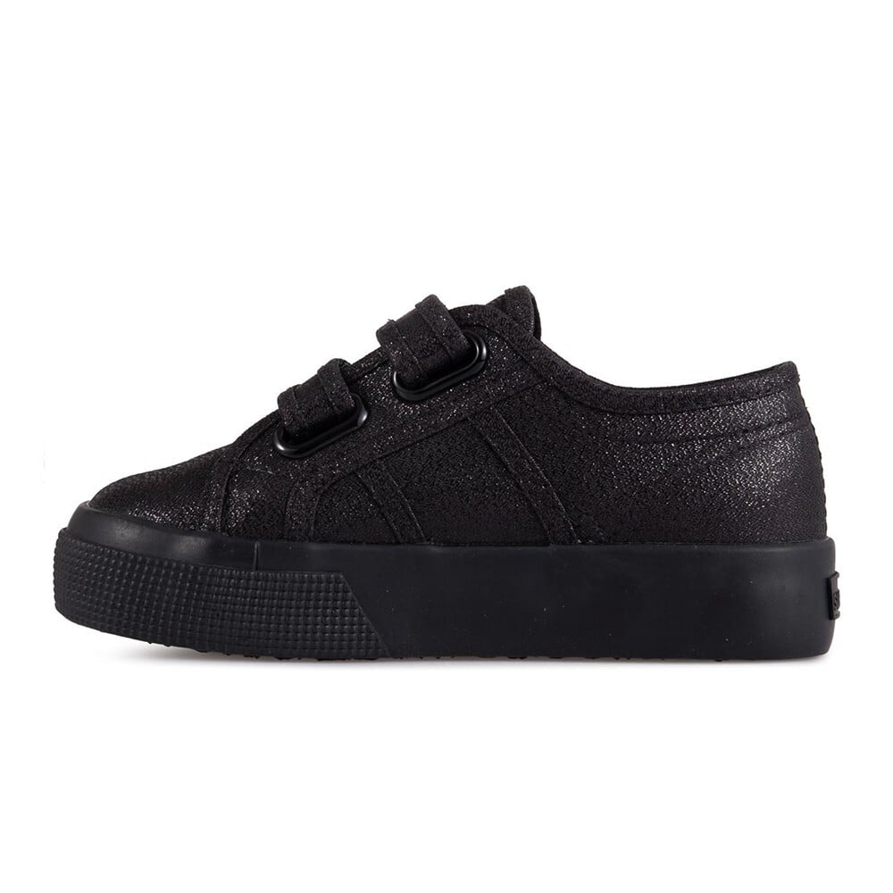 ZAPATILLAS NIÑA SUPERGA NEGRO S7118SW912 2730 KIDS STRAPS LAME TOTAL SHINE - 2