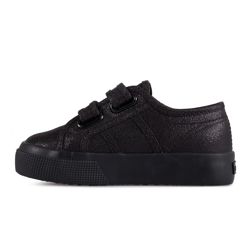 ZAPATILLAS NIÑA SUPERGA NEGRO S7118SW912 2730 KIDS STRAPS LAME TOTAL SHINE - 2