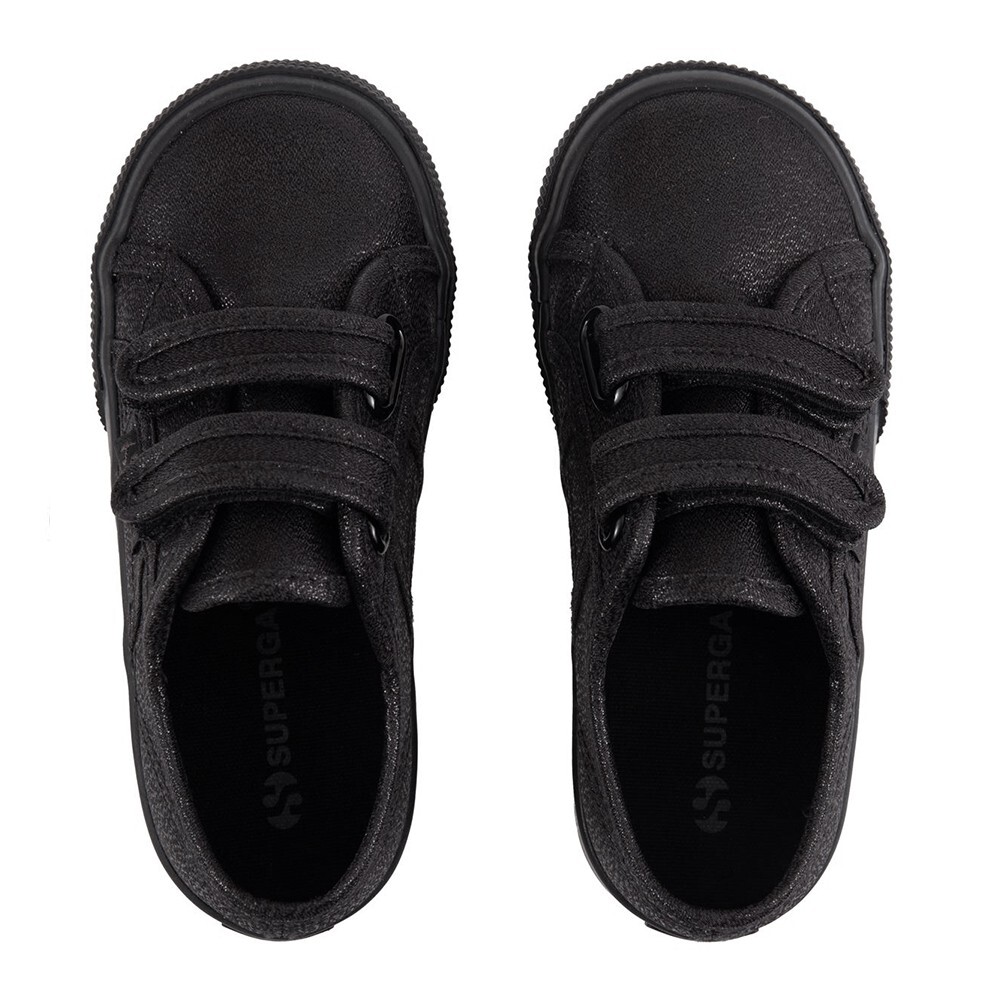 ZAPATILLAS NIÑA SUPERGA NEGRO S7118SW912 2730 KIDS STRAPS LAME TOTAL SHINE - 3
