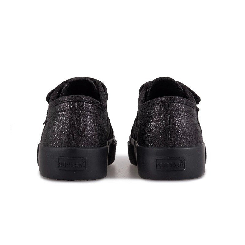 ZAPATILLAS NIÑA SUPERGA NEGRO S7118SW912 2730 KIDS STRAPS LAME TOTAL SHINE - 4