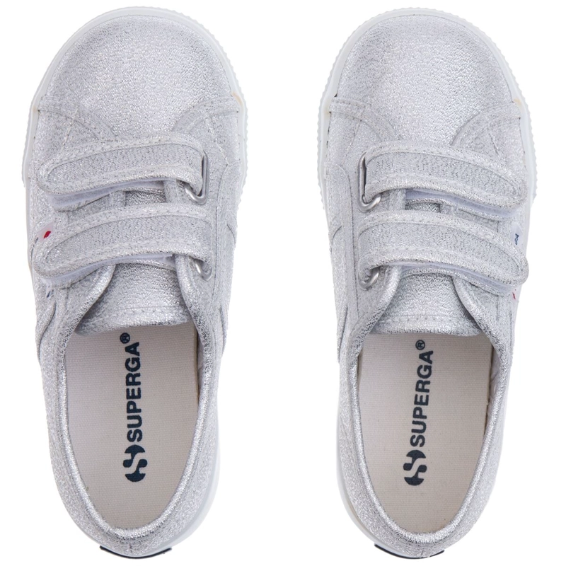 ZAPATILLAS NIÑO SUPERGA GRIS S7118SW031 2730 KIDS STRAPS LAME - 3