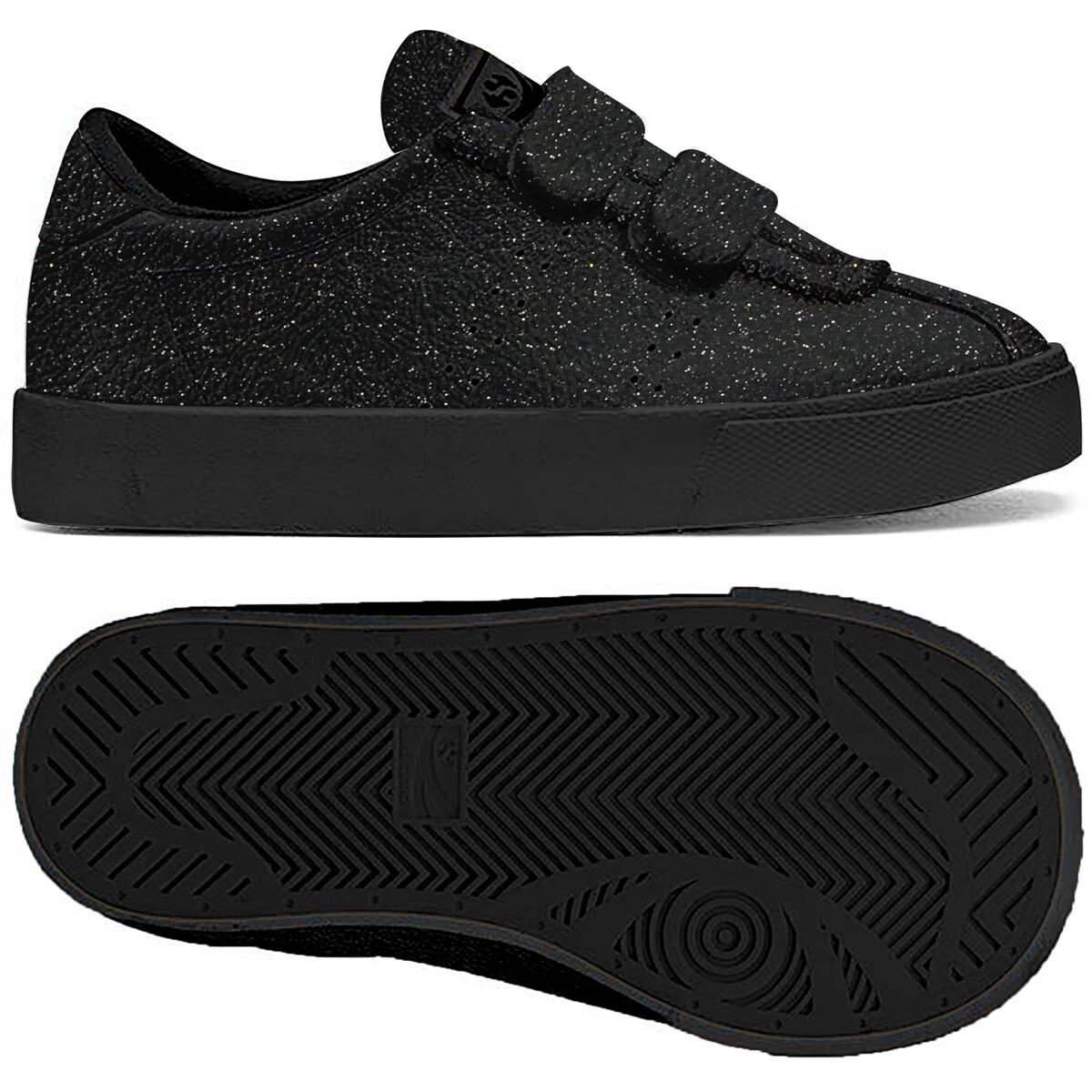 ZAPATILLAS UNISEX SUPERGA NEGRO 2843- CLUB S MICROGLITTERSTRAPJ - 1