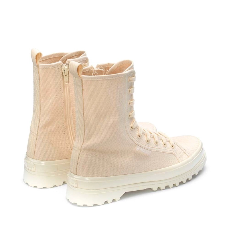 ZAPATILLAS MUJER SUPERGA URBANAS BEIGE S6116DWAFP 2641 ALPINA HIGH SHINY RAW - 2