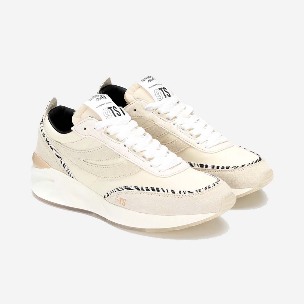 ZAPATILLAS MUJER SUPERGA URBANAS BEIGE 4089 9TS SL ZEBRA - 2