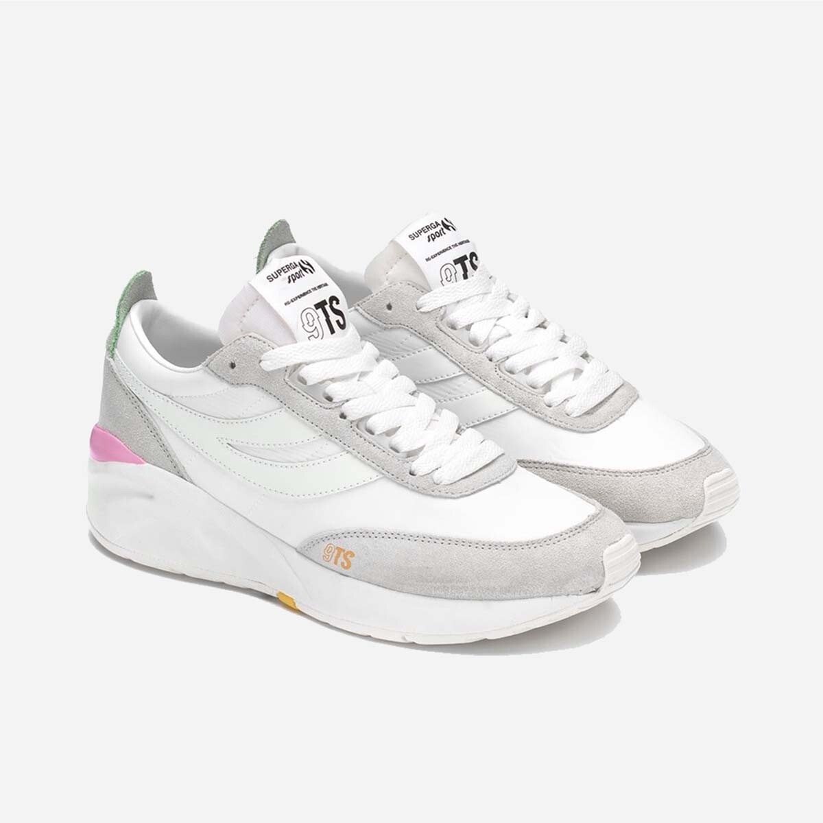 ZAPATILLAS MUJER SUPERGA URBANAS BLANCO S4115YWA60 4089 9TS WHITE PINK VIOLET BYE - 2
