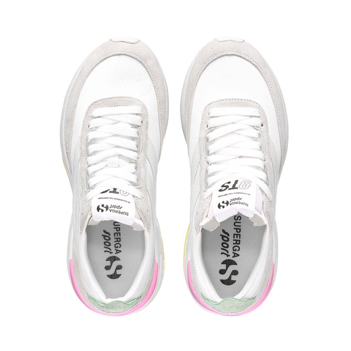 ZAPATILLAS MUJER SUPERGA URBANAS BLANCO S4115YWA60 4089 9TS WHITE PINK VIOLET BYE - 4