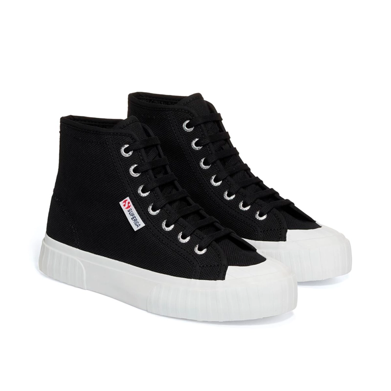 ZAPATILLAS MUJER SUPERGA URBANAS NEGRO S112I9W999 2696 STRIPE BLACK - 2