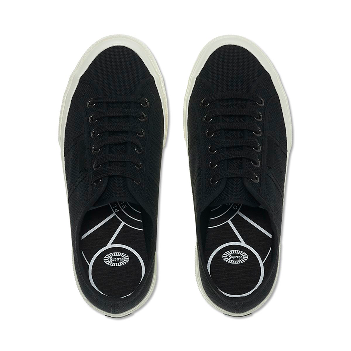 ZAPATILLAS MUJER SUPERGA URBANAS NEGRO S3111TWAHU 2706 OG BLACK WHITE AVORIO - 4