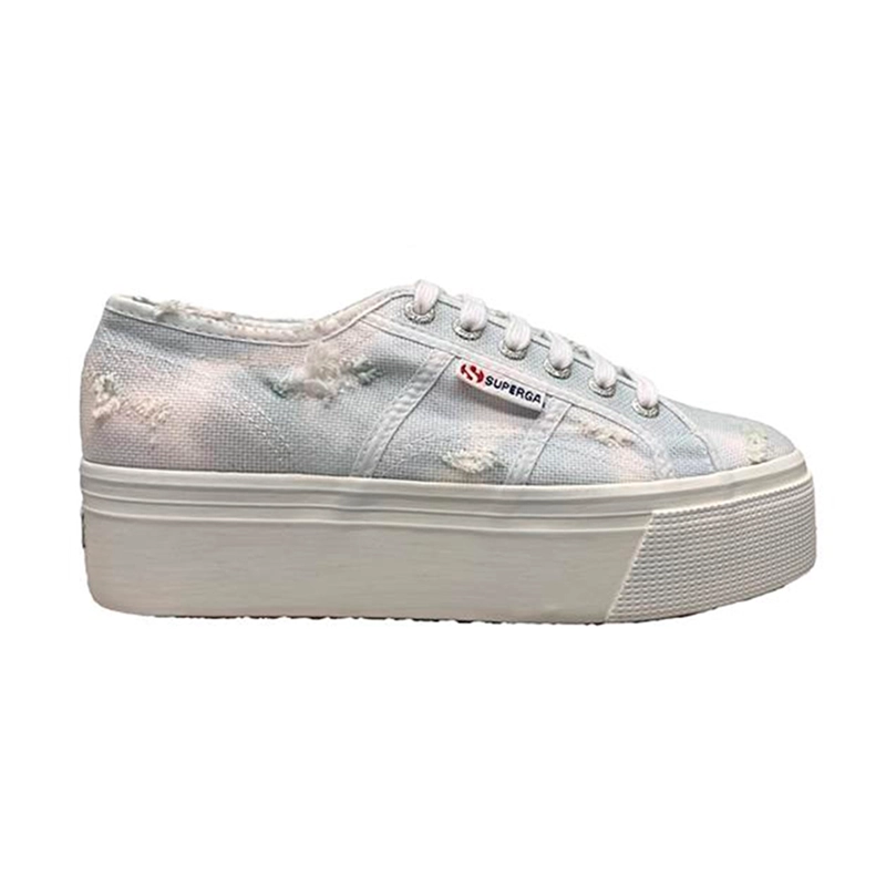 ZAPATILLAS MUJER SUPERGA URBANAS BLANCO S31269WAKW 2790 STONE WASHED WHITE GREEN ICEBERG - 1