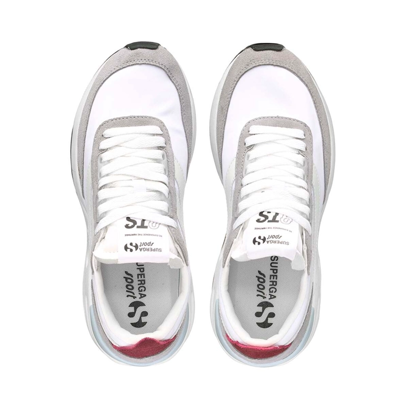 ZAPATILLAS HOMBRE SUPERGA URBANAS BLANCO S4115YWA5S 4089 9TS WHITE VIOLET BORDEAUX GREEN ICEBERG - 4