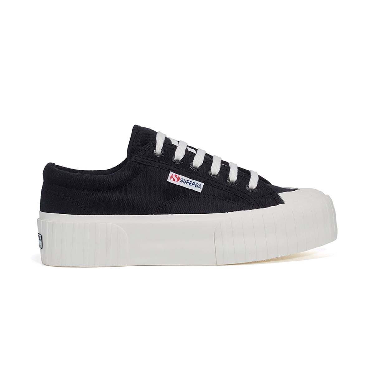 ZAPATILLAS MUJER SUPERGA URBANAS NEGRO S5111SWA6M 2631 STRIPE PLATFORM BLACK WHITE - 1